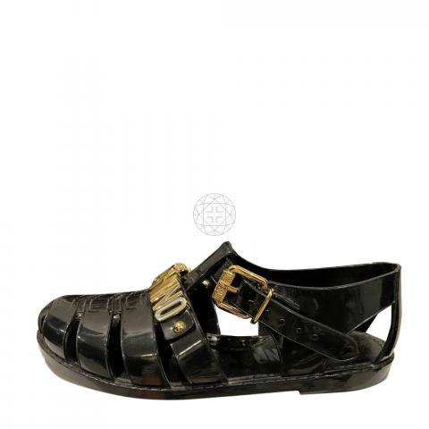 Sell Moschino Logo Jelly Sandals Black HuntStreet